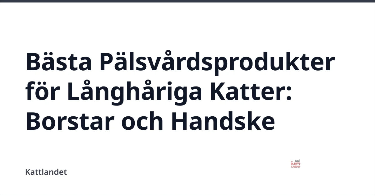 Bästa Pälsvårdsprodukter för Långhåriga Katter: Borstar och Handske — Kattlandet