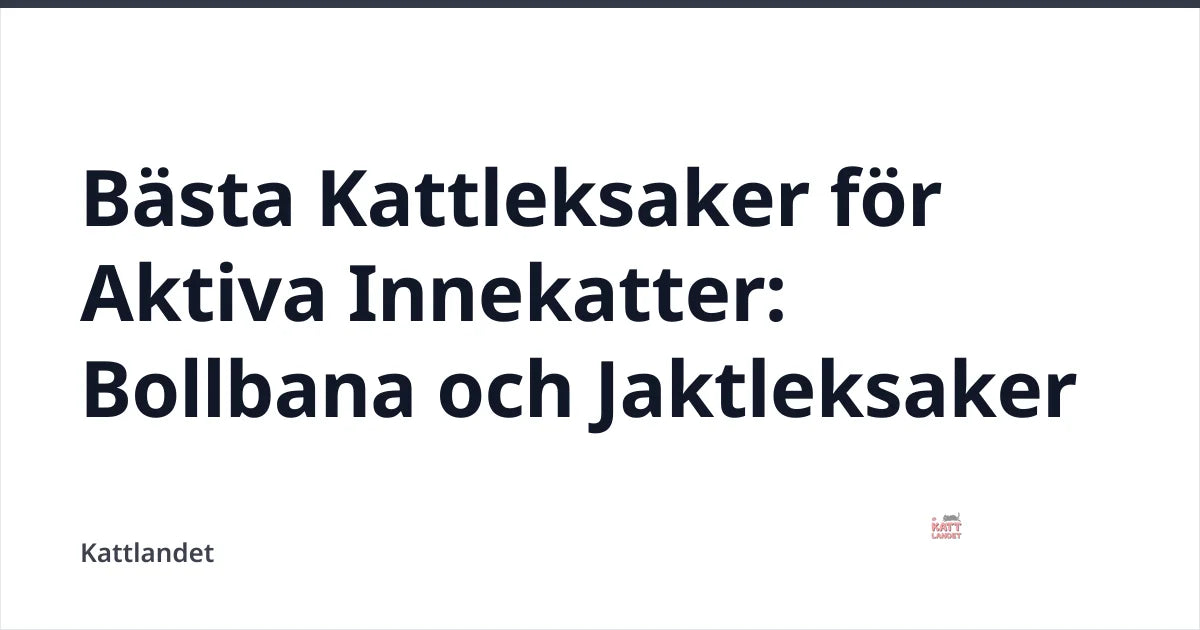 Bästa Kattleksaker för Aktiva Innekatter: Bollbana och Jaktleksaker — Kattlandet