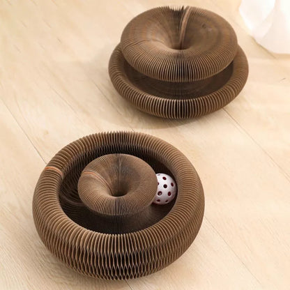 KittyRing - Interaktiv kattleksak med bollbana, klösbräda och formskiftning
