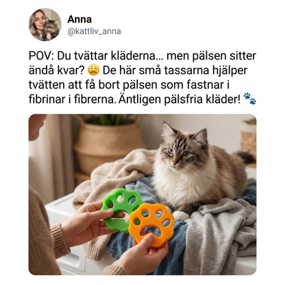 FURPAW - 2st Hårbortagningtassar till tvättmaskinen