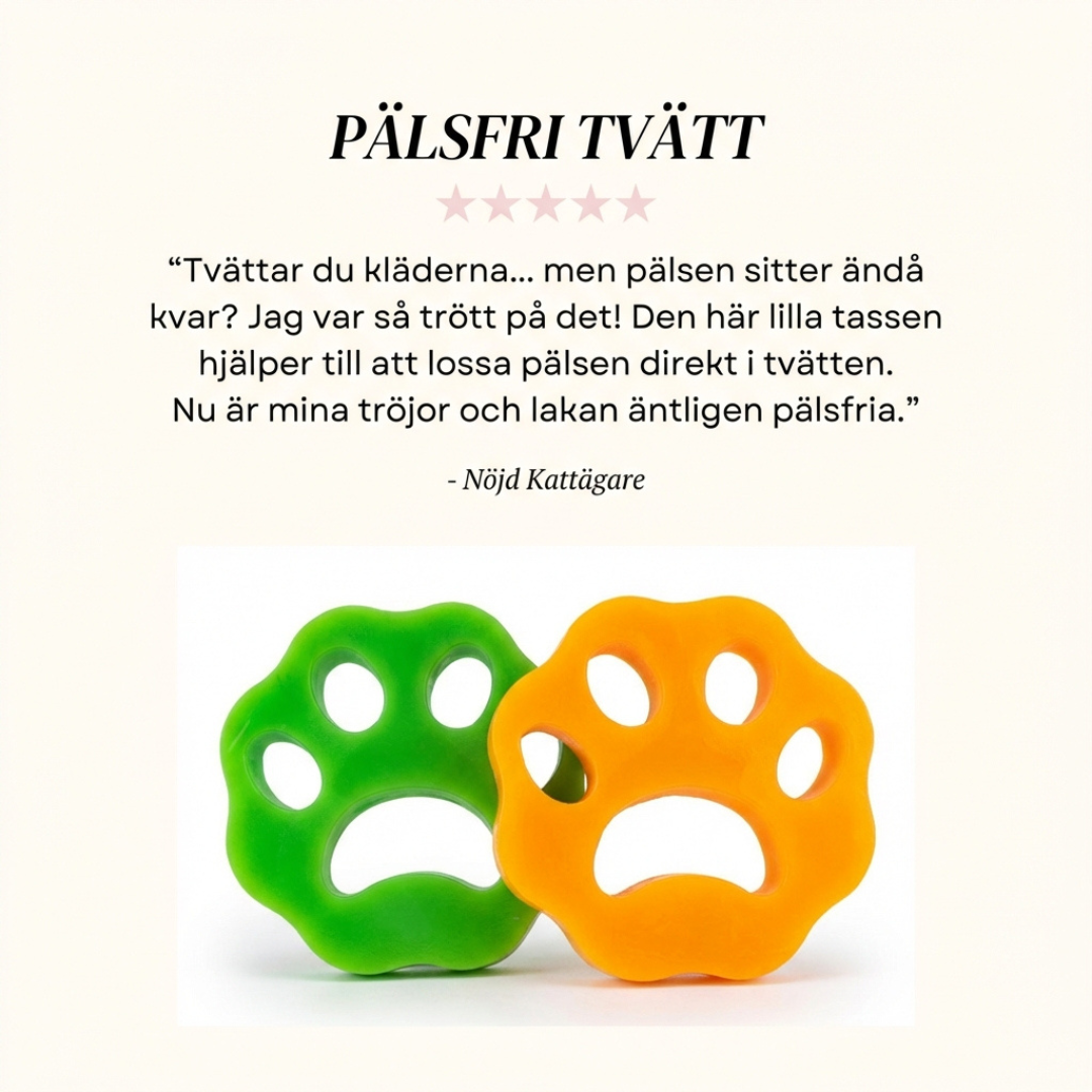 FURPAW - 2st Hårbortagningtassar till tvättmaskinen