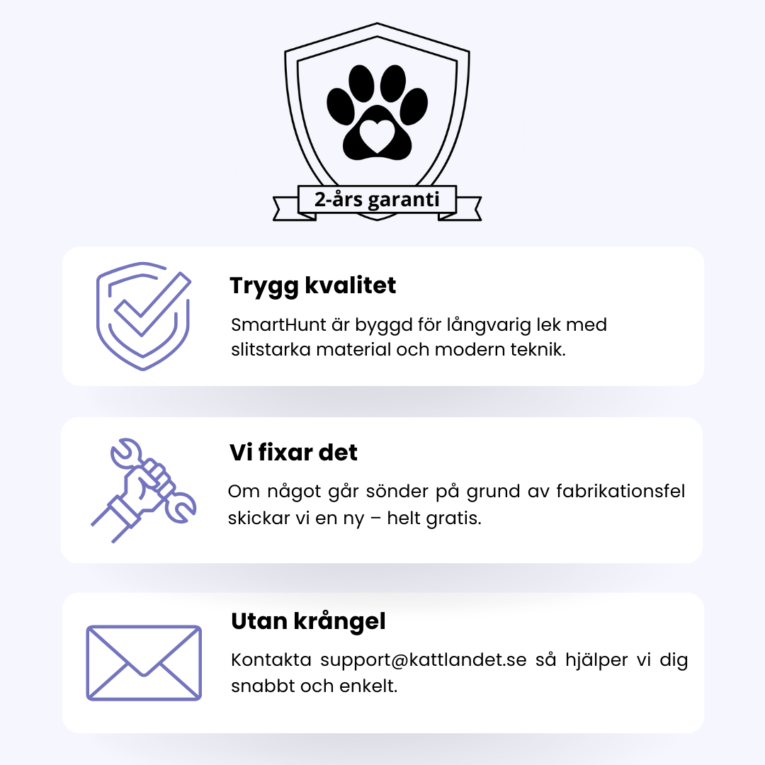 SmartHunt™ – Självgående kattleksaken som katten kan starta själv
