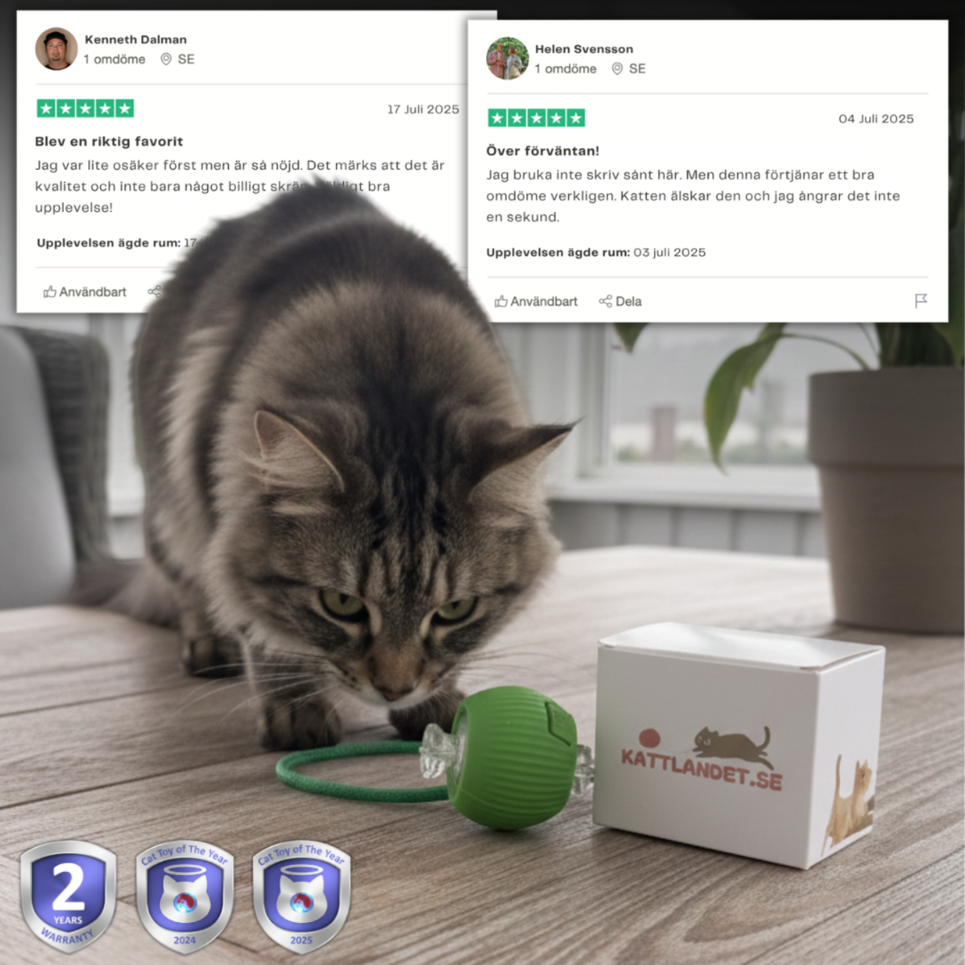 SmartHunt – Självgående kattleksaken som katten kan starta själv
