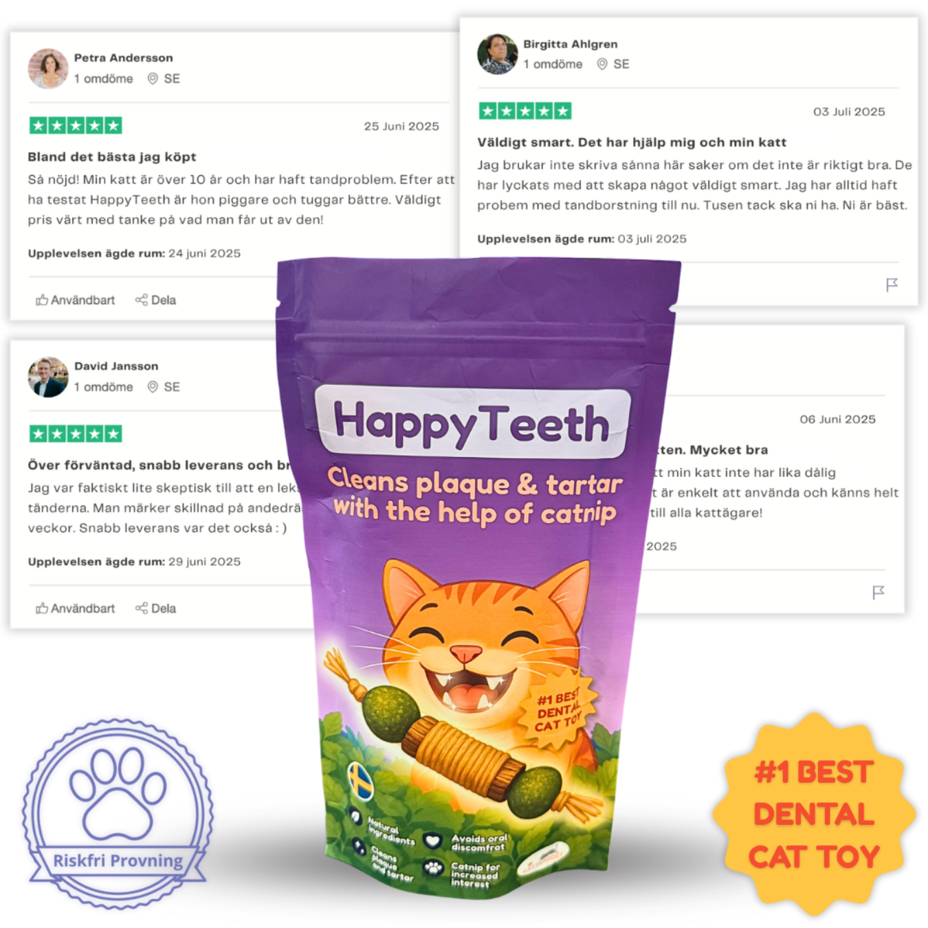 HappyTeeth™ - Rengör tänderna på sekunder med rolig lek (4-pack)