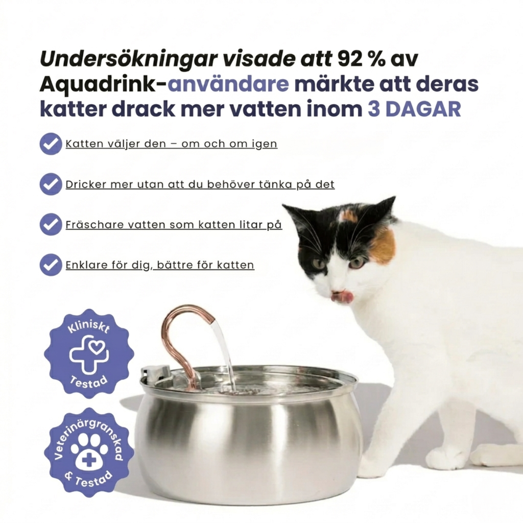 Aquadrink™ - Marknadens bästa katt vattenfontän