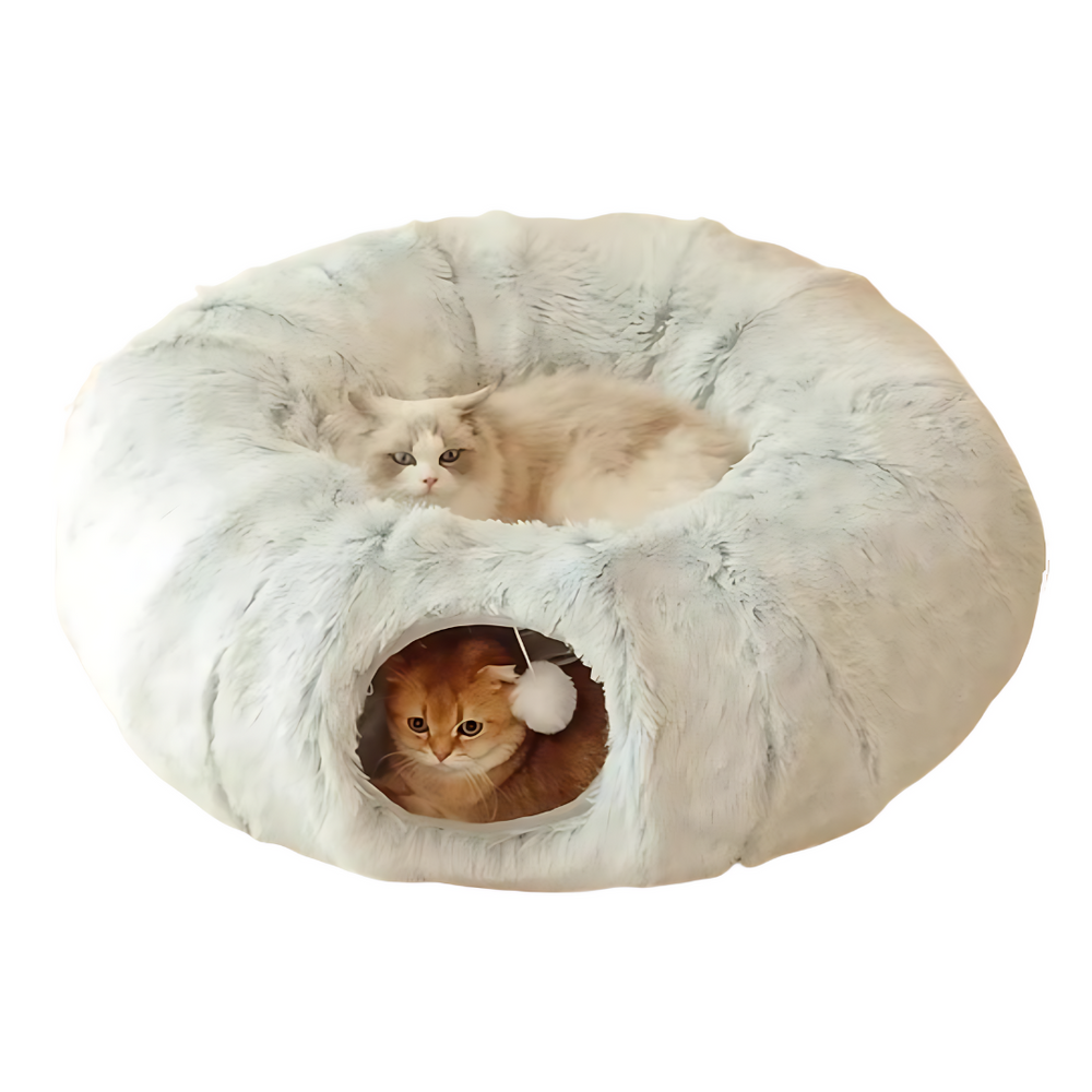 Säng när katten är trött. <em>Tunnel när den inte är det.</em>
