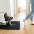 Cleary kattsandsmatta som samlar upp kattsand utanför kattlådan
