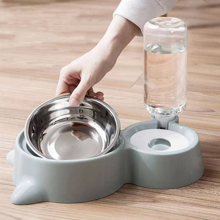 AQUAFILL MODERN - Matskål med automatisk vattenpåfyllning 1+1