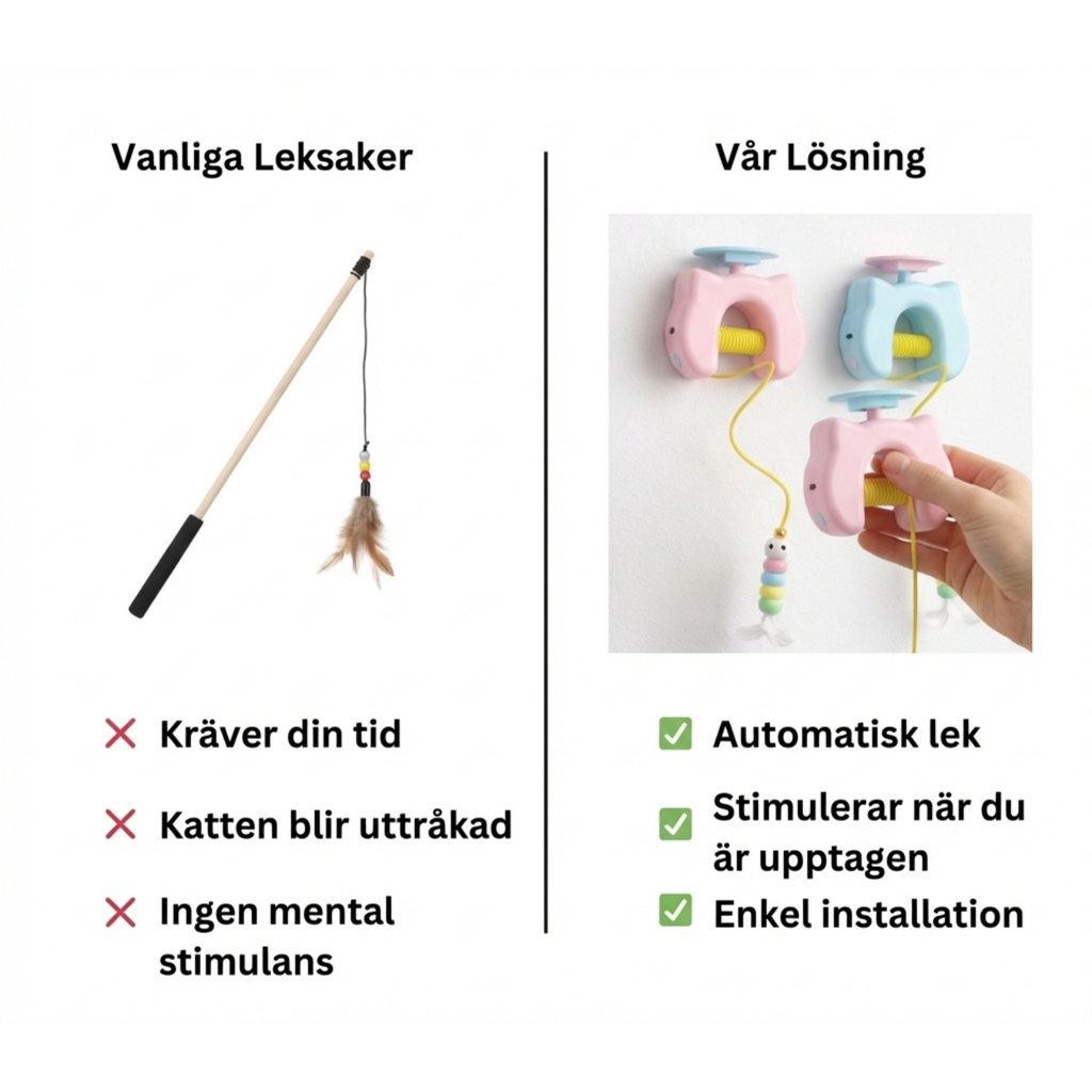 YoyoHunt™ - Den vertikala leksaken som väcker kattens jaktinstinkt