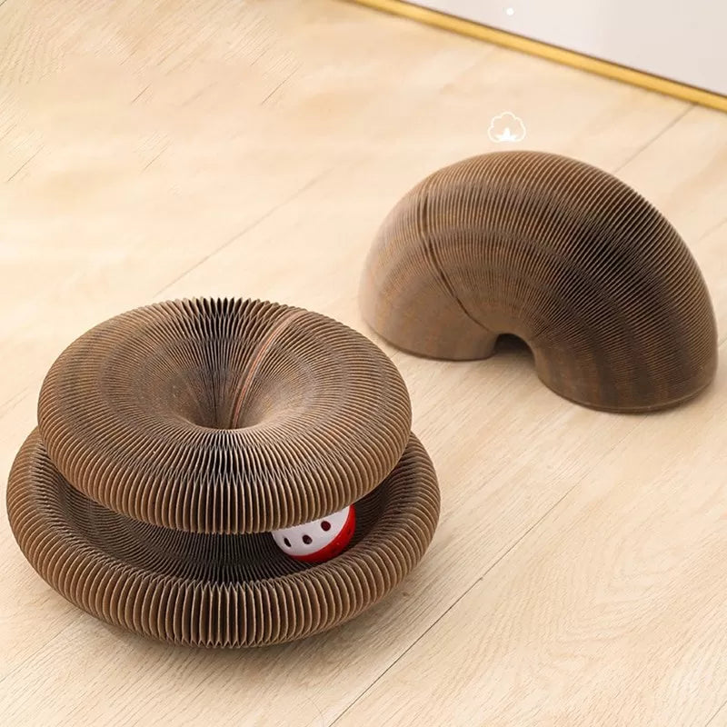 KittyRing - Interaktiv kattleksak med bollbana, klösbräda och formskiftning